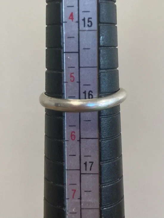 Silver Tone Sawtooth Bezel with Turquoise Colored Stone Ring Approx 5.5 Size - Picture 13 of 14